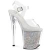 Pleaser - FLAMINGO808RSI Sandale à bride à la cheville, Pole dance chaussures - Transparent Product image